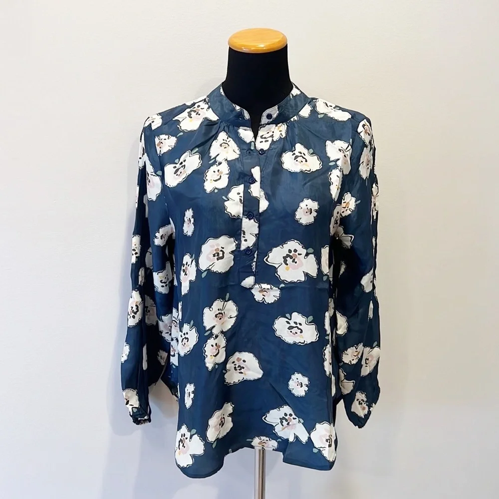 NWT Apiece Apart Floral Bravo Pintuck Blouse - Picture 3 of 13
